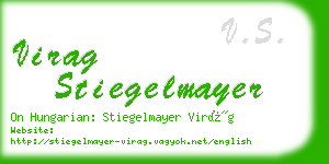 virag stiegelmayer business card